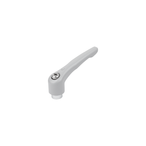 KIPP M4, Size 1, Adjustable Handle w/Internal Thread, Die-Cast Zinc, Blue Passivated Steel, Window Gray Powder Coat Handle, (Qty. 1), K1659.104188