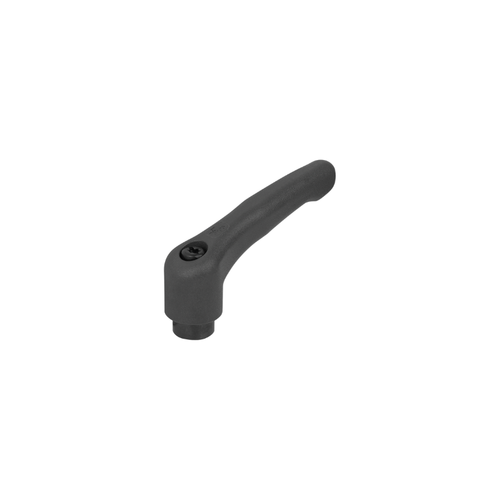 KIPP M10, Size 4, Adjustable Handle w/Internal Thread, Threaded Insert, Black Oxidized Steel, Black Thermoplastic Handle, (Qty. 1), K1700.4101