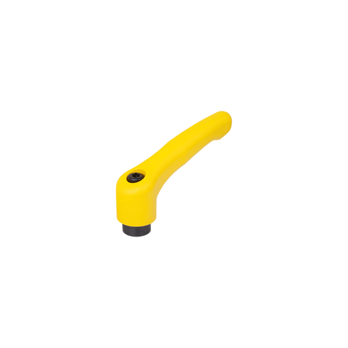 KIPP M10, Size 3, Adjustable Handle w/Internal Thread, Threaded Insert, Black Oxidized Steel, Yellow Thermoplastic Handle, (Qty. 1), K1700.31016