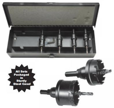 5 Piece Carbide Hole Cutter Type CHC-AG Set HC-5C, Norseman Drill #NDT-62620