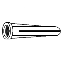 #14-16 x 1-3/8" Plain Blue Conical Plastic Anchor (PP#CK 404B) (500/Pkg.)