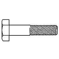 M8-1.25 x 100 mm, Partially Threaded DIN 931 / ISO 4014 Metric 10.9 Hex Cap Screw Coarse Zinc Yellow Cr+6 (50/Pkg.)