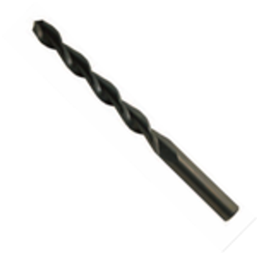 Wire #6 Type 190-P, 135-Degree Split Point, Heavy Duty Parabolic Flute - Black Oxide Jobber Length Drill Bit (12/Pkg.), Norseman Drill #68201