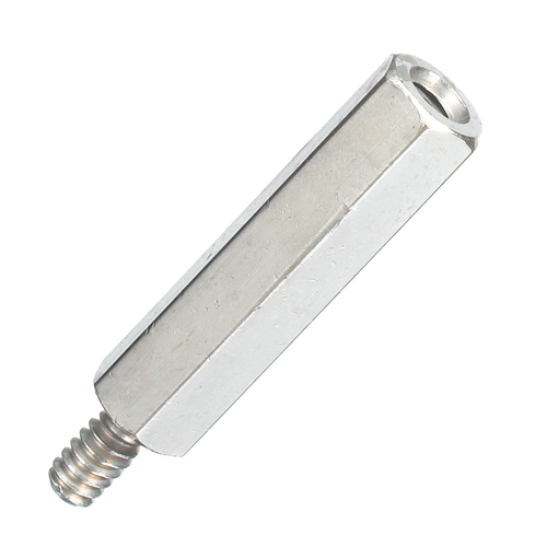 1/4" OD x 7/8" L x #6-32 Thread Aluminum Male/Female Hex Standoff, Black Anodize (50/Pkg.)