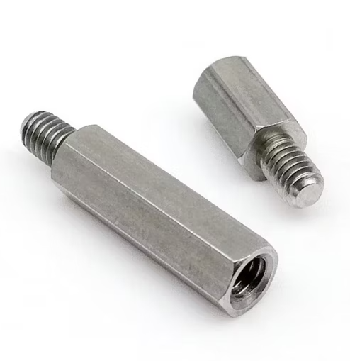 3/16" OD x 9/16" L x #2-56" Thread Steel Male/Female Hex Standoffs, Clear Zinc (100/Pkg.)