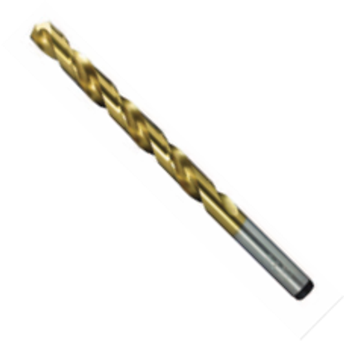 Size B 135 Degree Split Point - M42 Cobalt Jobber Length Drill Bit Type 150-DN TiN Coated (6/Pkg.), Norseman Drill #79330