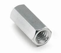 4.5 mm OD x 3 mm L x M2.5-0.45 Thread Steel Female/Female Hex Standoff, Clear Zinc (150/Pkg.)