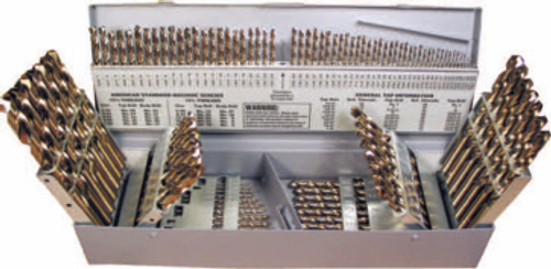 115 Piece Type 150-DN M42 Cobalt NAS 907J - TiN Coated Cutting Tool Set, Norseman Drill #79950