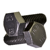 M12-1.75 x 60 mm Fully Threaded Hex Cap Screws 10.9 DIN 933 Coarse Alloy Plain (260/Bulk Pkg.)