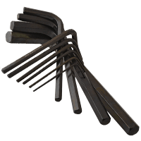 5 Key 5" Fold Up 3/16-3/8 Hex Key Sets Alloy 8650 (USA) (6/Bulk Pkg.)