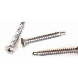 1/4"-14 x 2-3/4" (FT) Flat Head Phillips, #3 Point BSD Self Drilling Screws Hardened Stainless Steel 410 (800/Bulk Pkg.)