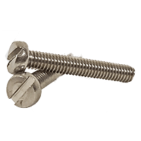 M8-1.25 x 40 mm (Fully Threaded) Stainless Steel Cheese Slotted Machine Screws, DIN 84, A2 (100/Pkg.)