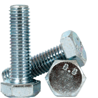 M5-0.80 x 45 mm DIN 933 Hex Cap Screws 8.8 Coarse Med. Carbon Zinc CR+3 (2500/Bulk Pkg.)