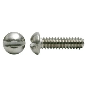 #2-56 x 1/2" Machine Screws, Round Slotted, 18-8 Stainless Steel (1000/Pkg.)