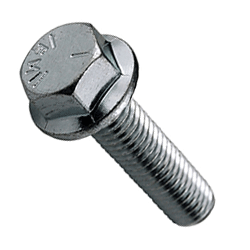 3/8"-16 x 1" Fully Threaded Grade 5 Hex Head Serrated Flange Screw Zinc Cr+3 (100/Pkg.)
