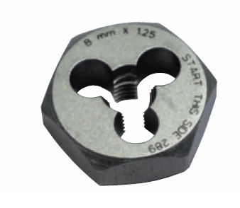 M12x1.25 Hi-Carbon Steel Die Type 790 - Hex (3/Pkg.), Norseman Drill #NDT-84280