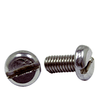 M6-1.00 x 90 mm (Fully Threaded) DIN 85 Pan Slotted Machine Screws A2 Stainless Steel (100/Pkg.)