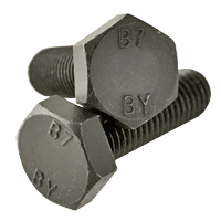 5/8"-11 x 2-3/4" Partially Threaded A193 Grade B7 Heavy Hex Bolts Plain (25/Pkg.)