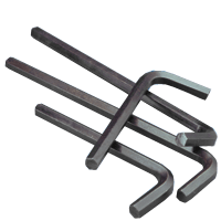 1/4" Hex Keys Alloy 8650 Short Arm (USA) (50/Pkg.)
