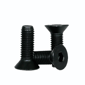 M10-1.50x50 mm Partially Threaded Flat Socket Caps 10.9 Coarse Alloy DIN 7991 Thermal Black Oxide (100/Pkg.)