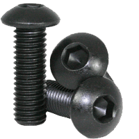 M6-1.00x10 mm Fully Threaded Button Socket Caps 10.9 Coarse Alloy ISO 7380 Thermal Black Oxide (100/Pkg.)