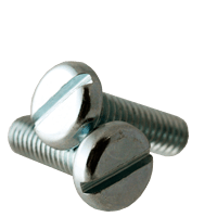 1/4"-20 x 5/8" (Fully Threaded) Machine Screws Pan Head Slotted Zinc Cr+3 (100/Pkg.)