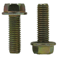 M6-1.00 x 12 mm Fully Threaded Hex Flange Screw Non Serrated DIN 6921 10.9 Zinc Yellow Cr6+ (100/Pkg.)
