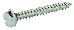 #6 x 1" Type A Indented Hex Washer Head Slotted Self-Tapping Screws, 304 Stainless Steel (1000/Pkg.)