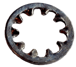 M4 DIN 6797J Internal Tooth Lockwasher Zinc Cr+3 (500/Pkg.)