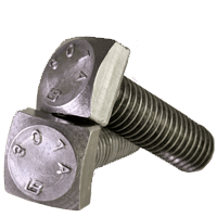 1/4"-20 x 1" Fully Threaded A307 Grade A Square Head Bolt Plain (100/Pkg.)