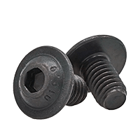 M6-1.00x16 mm Fully Threaded Button Socket Caps Flange 10.9 Coarse Alloy Thermal Black Oxide (100/Pkg.)