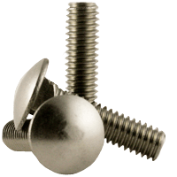 #10-24x1/2" Fully Threaded Carriage Bolts Coarse 18-8 Stainless Steel (100/Pkg.)