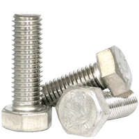 M6-1.00x60 mm Fully Threaded DIN 933 Hex Cap Screws Coars Stainless Steel A2 (100/Pkg.)