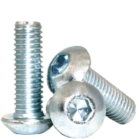M6-1.00x25 mm Full Threaded 10.9 Button Socket Caps Coarse ISO 7380 Zinc-Bake Cr+3 (100/Pkg.)