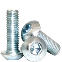 M6-1.00x50 mm Full Threaded 10.9 Button Socket Caps Coarse ISO 7380 Zinc-Bake Cr+3 (100/Pkg.)