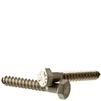 3/4"-4 1/2 x 16" Hex Lag Screws Coarse 18-8 Stainless Steel (5/Pkg.)