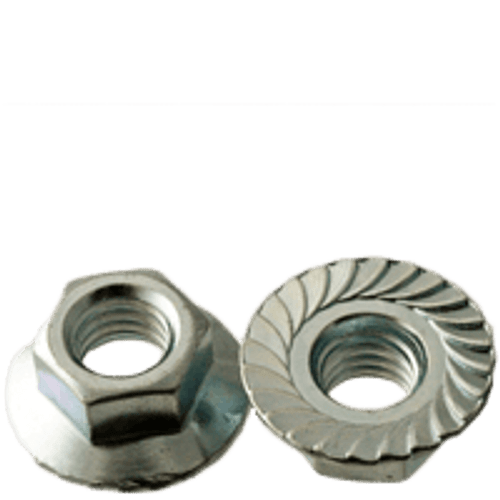 3/4"-10 Hex Flange Lock Nuts Serrated Coarse Case Hardened Zinc Cr+3 (20/Pkg.)