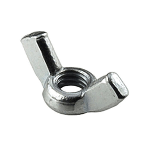 #10-24 Type A Wing Nut, Cold Forged, Coarse, Low Carbon Steel, Zinc Cr+3 (100/Pkg.)