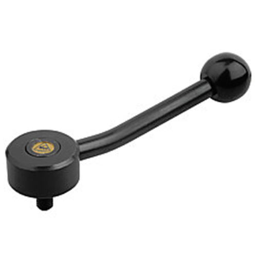 Kipp 3/8-16x20 Adjustable Tension Levers, Low Profile, External Thread, 15 Degrees, Size 1 (Qty. 1), K0114.1A42X20