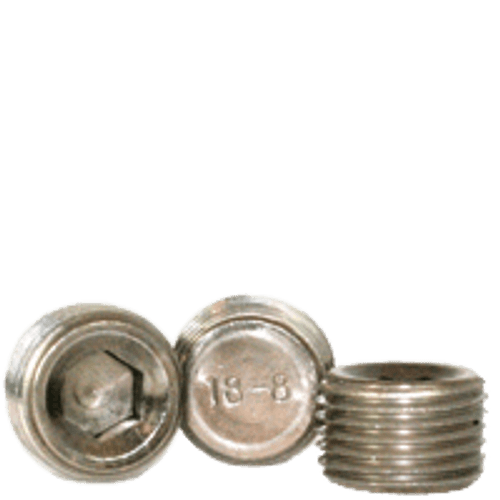 Image of 1/16"-27 Pipe Plugs 18-8 Stainless Dry-Seal 3/4" Taper (8000/Bulk Pkg.)