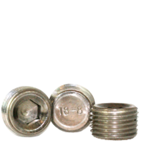 Image of 1/2"-14 Pipe Plugs 18-8 Stainless Dry-Seal 3/4" Taper (500/Bulk Pkg.)