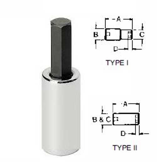 1/2" Drive Hex Bit Socket - 9/16", Martin Sprocket #SA18