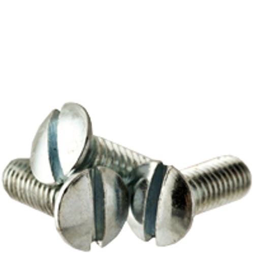 #6-32 x 3/8" (Fully Threaded) Machine Screws Oval Head Slotted Coarse Zinc Cr+3 (20,000/Bulk Pkg.)