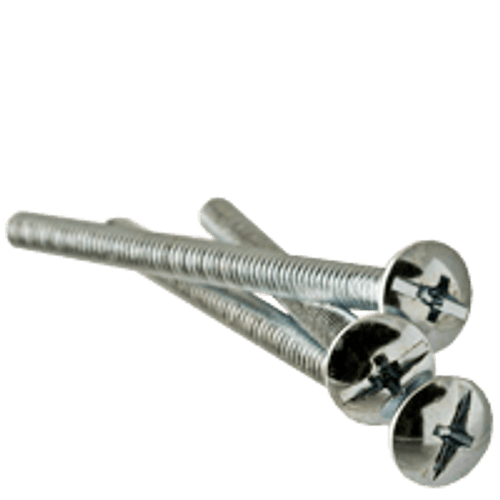 #10-24 x 4" (Fully Threaded) Machine Screws Truss Head Phillips/Slotted Combo Coarse Zinc Cr+3 (100/Pkg.)