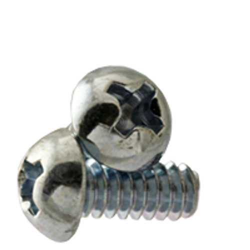 #6-32 x 1/4" (Fully Threaded) Machine Screws Round Head Phillips Zinc Cr+3 (100/Pkg.)