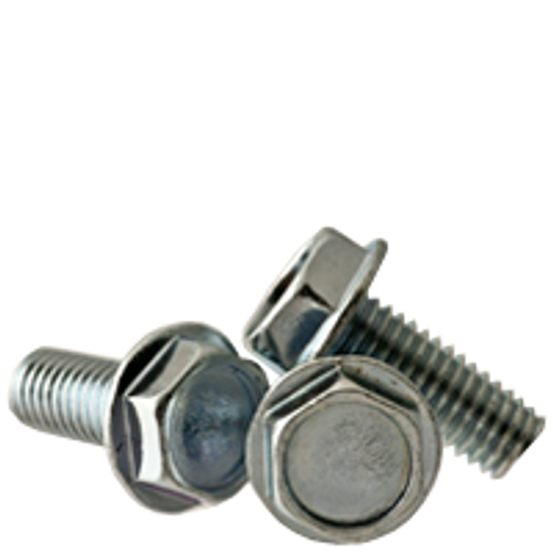 #10-24 x 3/4" (Fully Threaded) Machine Screws Indented Hex Head Washer Coarse Zinc Cr+3 (5,000/Bulk Pkg.)