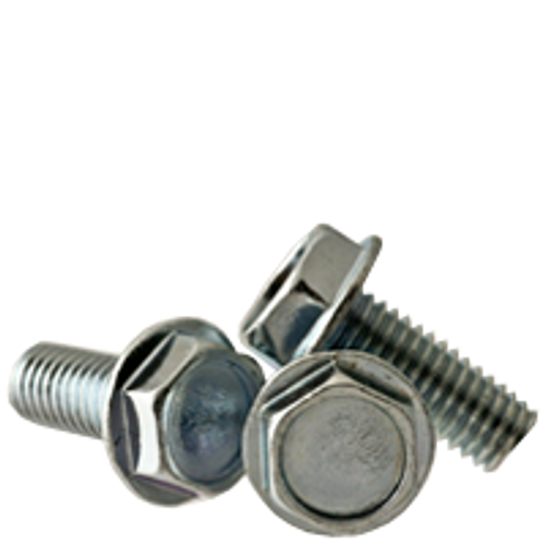 1/4"-20 x 1/2" (Fully Threaded) Machine Screws Indented Hex Head Washer Coarse Zinc Cr+3 (3,500/Bulk Pkg.)