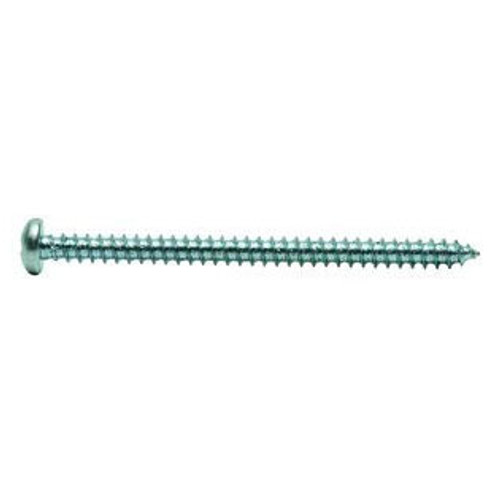 #4-24 x 1" Pan Slotted Tapping Screws Type A Zinc Cr+3 (100/Pkg.)