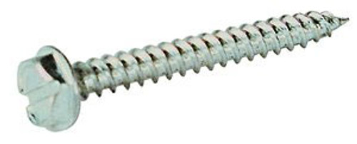 #8-15 x 1/2" Indented Hex Washer Head Slotted Tapping Screws Type A Zinc Cr+3 (9,300/Bulk Pkg.)
