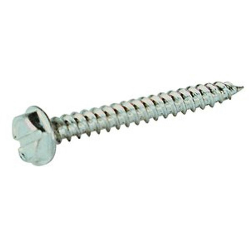 #6-20 x 1/2" Indented Hex Washer Head Slotted Tapping Screws Type AB Zinc Cr+3 (100/Pkg.)